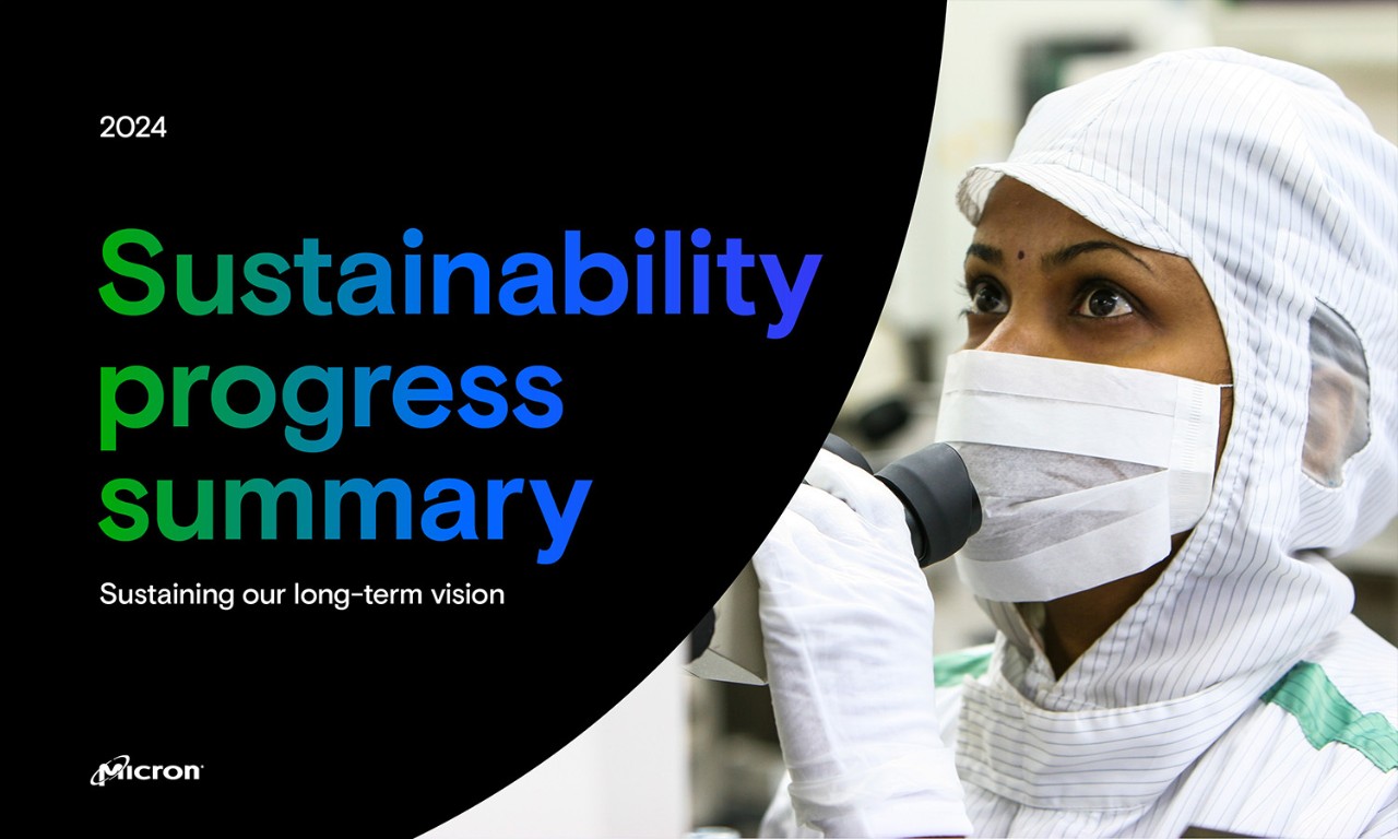 2024 Micron Sustainability Progress Summary cover